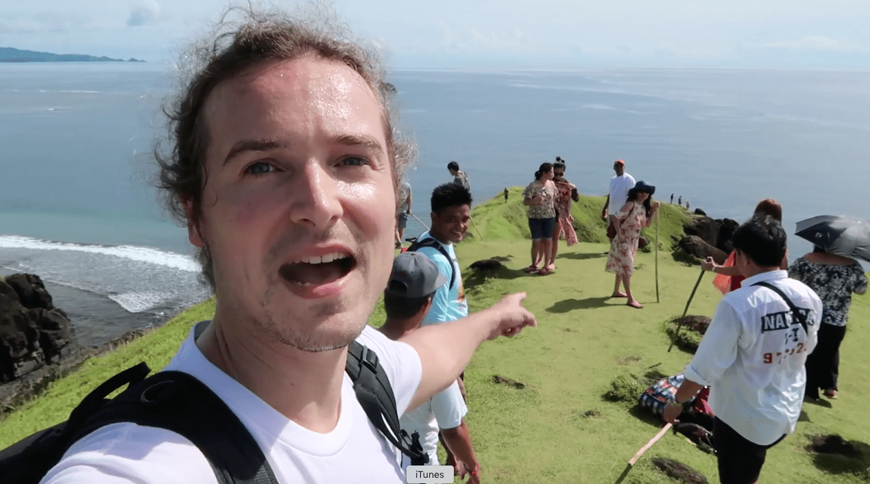 lennythroughparadise pointing at people tourists in point binurong catanduanes philippines